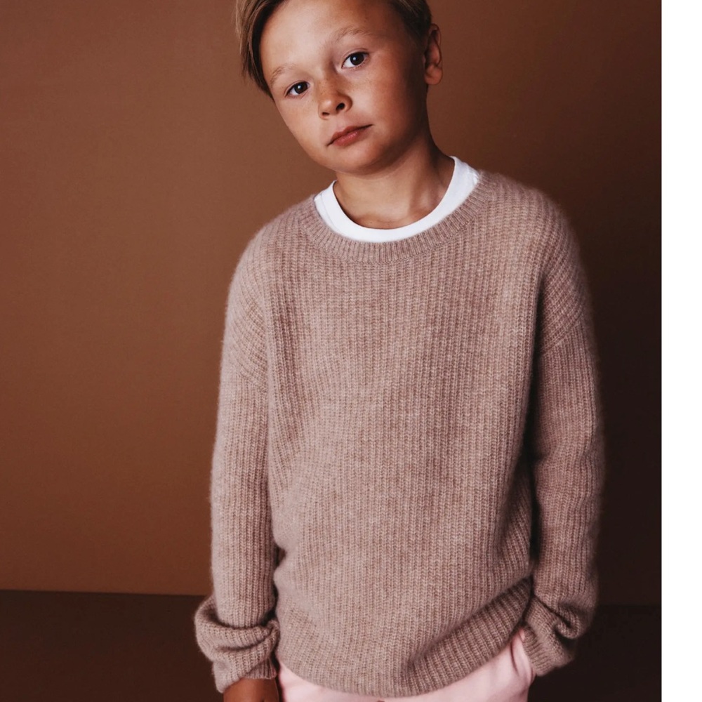 Kids Cashmere Tan Sweater